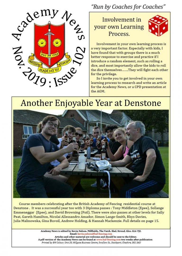 BAF Academy News November 2019 Issue 102